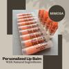 10 Their Love is The Balm Mimosa Flavored Personalized Lip Balm Party Favors for a Bridal Shower, Bachelorette Party, Wedding and Brunch with Clear Labels view 2