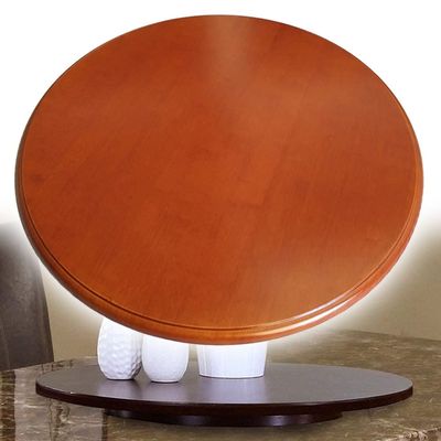 ZJIEX 27" 32" 36" Wooden Lazy Susan Turntable Dining Table Rotating Serving Tray Round Tabletop Serving Plate, Silent/Smooth, Rotate By Hand (Color : Begonia, Size : 70cm/27")