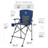 EVER ADVANCED Tall Directors Chair with Cup Holder 31", Bar Height Folding Chair for Camping, Sports with Carry Bag, Mesh Pockets and Footrest, Heavy Duty 300 lbs, Blue view 3