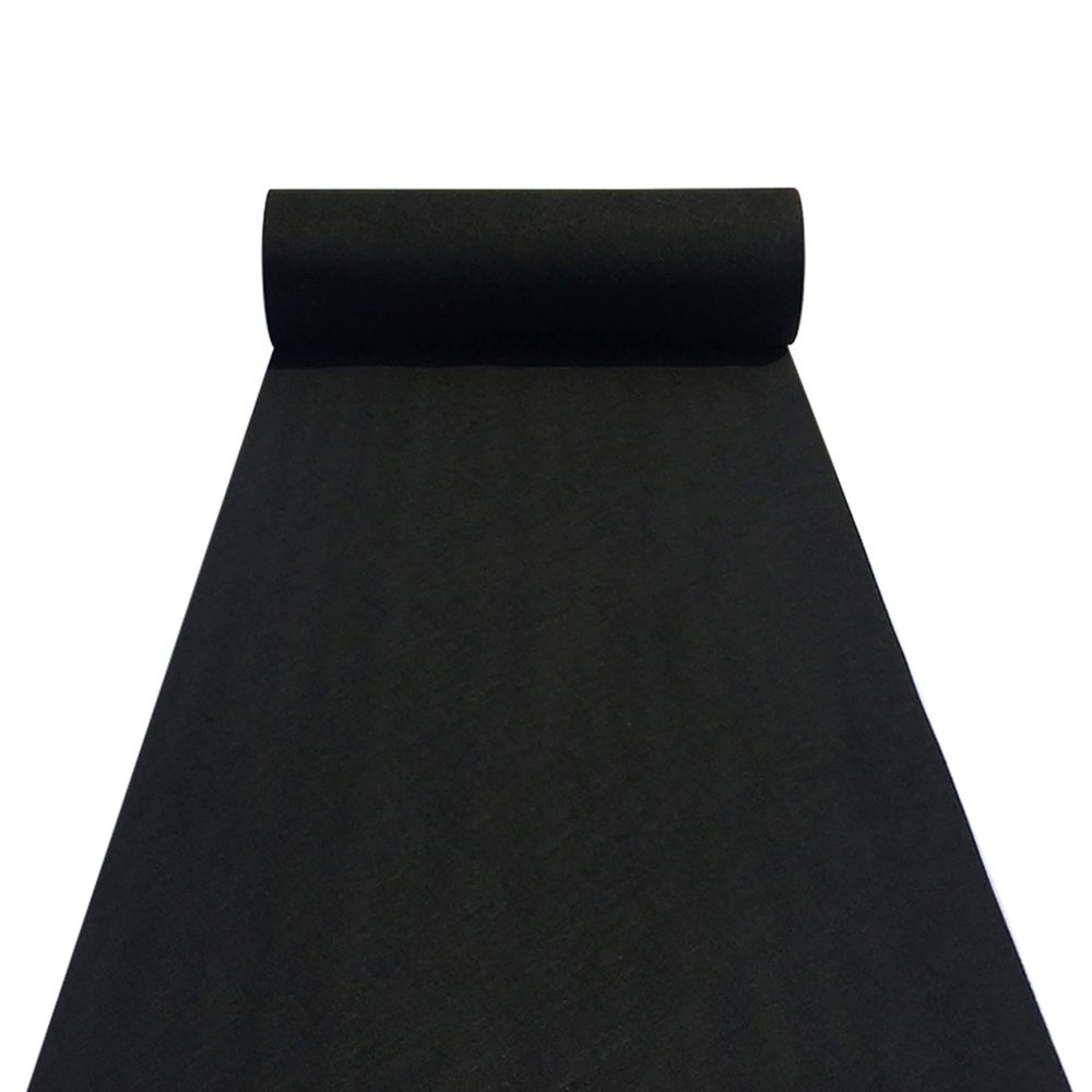 Wedding Aisle Runner Black Event Carpet Mat Wear-Resistant Runner Runway Rug Roll for Wedding Ceremony Church Party Prom Beach Outdoor, Disposable Cutable (Size : 1.5x30m)