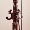 GAMNOF Wood Coat Rack Stand Wooden Coat Rack Freestanding Hall Coat Tree with Sturdy Round Base and 14 Hooks for Hats Bags Purses Vintage Coat Tree Hanger Stand for Entryway Hallway Bedroom, Brown view 4