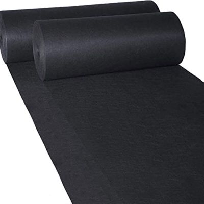 Wedding Aisle Runner Carpet, Black Walkway Floor Carpet Rug 2mm Thickness Polyester Runway Runner Event Carpet for Wedding Decorations, Customizable (Size : 1.5x30m)