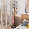 GAMNOF Metal Coat Rack Freestanding Sturdy Heavy Duty Coat Rack Stand with Natural Marble Base Modern Coat Racks Hall Tree Hats Hanger Holder Stand with 12 Hooks for Entryway Hallway Office, Black view 1