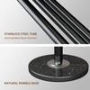 GAMNOF Metal Coat Rack Freestanding Sturdy Heavy Duty Coat Rack Stand with Natural Marble Base Modern Coat Racks Hall Tree Hats Hanger Holder Stand with 12 Hooks for Entryway Hallway Office, Black view 4