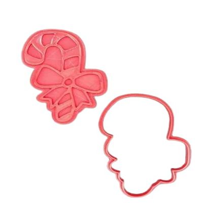 Candy Cane Christmas Holiday Cookie Cutter & Stamp