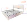 Anwickmak Classic Steamed Bun Back Metal Frame Solid Wood Ribs with Four Storage Drawers Spongy Bag Comfortable and Elegant Atmosphere No Box Spring NeededEasy Assembly k Size (Beige+Yellow) view 2