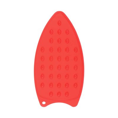 HARFINGTON Silicone Iron Rest Pad, Multipurpose Iron Hot Resistant Mat Iron Rest Plate for Ironing Board Hot Heat Resistant Steam Compact Mat, Red