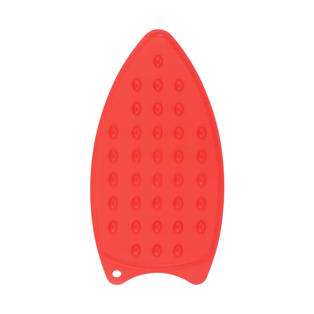 HARFINGTON Silicone Iron Rest Pad, Multipurpose Iron Hot Resistant Mat Iron Rest Plate for Ironing Board Hot Heat Resistant Steam Compact Mat, Red
