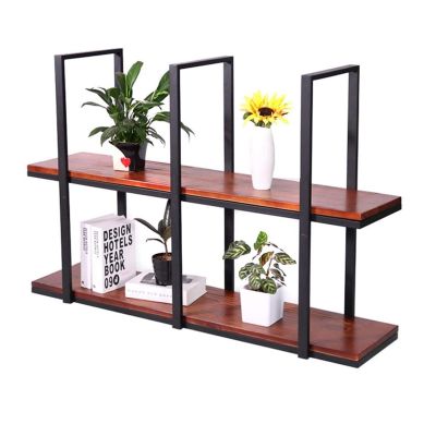 Hanging Ceiling Rack Wall Shelf Suspended Flower Pot Rack Storage Wooden Bar Front Restaurant Ceiling Mounted Shelves Heavy Duty, 80-150cm (Size : 140x30x80cm)