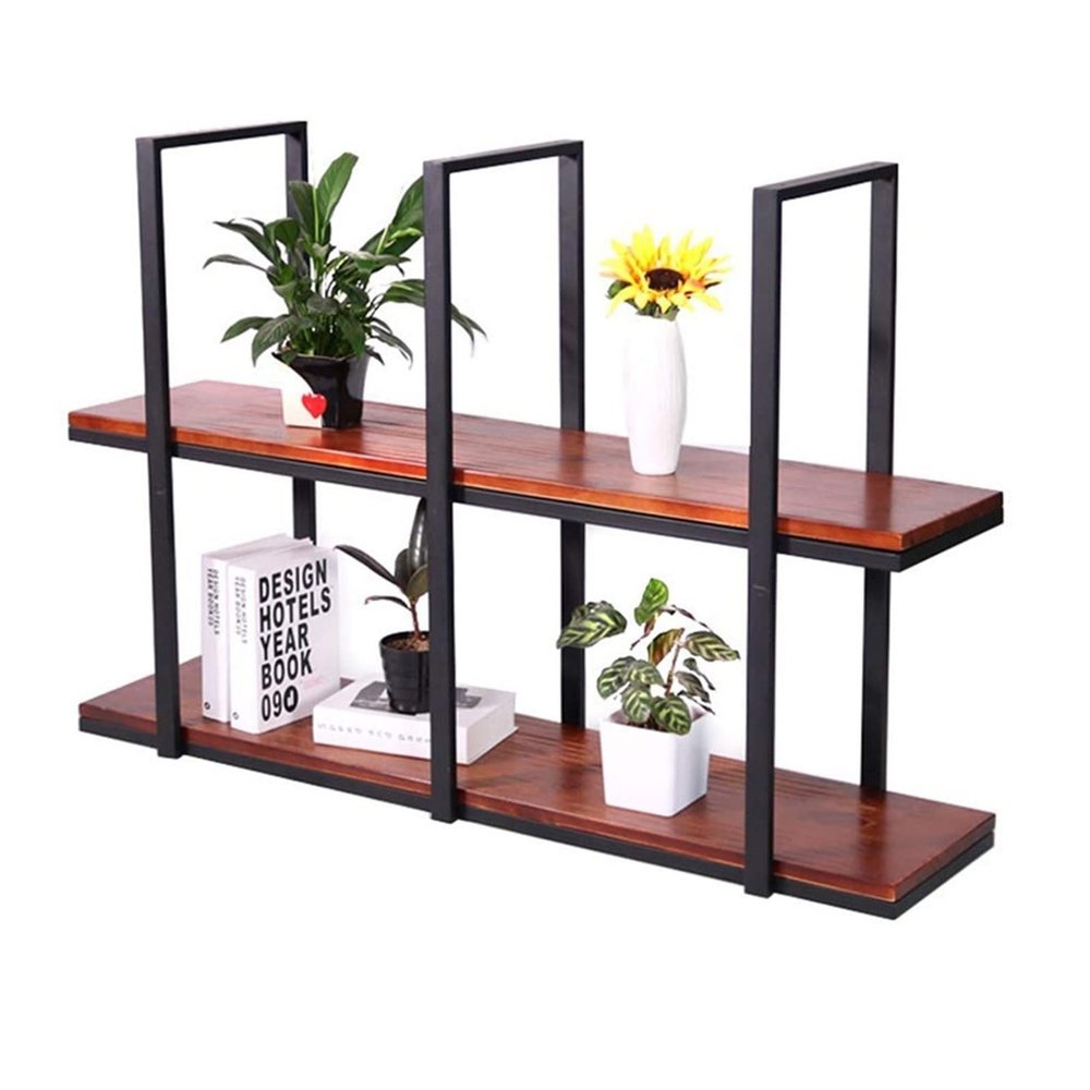 Hanging Ceiling Rack Wall Shelf Suspended Flower Pot Rack Storage Wooden Bar Front Restaurant Ceiling Mounted Shelves Heavy Duty, 80-150cm (Size : 140x30x80cm)