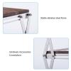 DMCHENGMA Quick-Fold Side Table, 304 Stainless Steel Frame + Solid Wood Desktop Table Portable Fold Up Table Outdoor Utility Folding Tables, Free Installation Shelf view 3