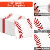 200 Pcs Baseball Party Plates Napkins Supplies Baseball Birthday Decorations Disposable Paper Dinnerware Tableware Set Party Decoration Favors for Kids Serves 50 view 3