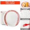 200 Pcs Baseball Party Plates Napkins Supplies Baseball Birthday Decorations Disposable Paper Dinnerware Tableware Set Party Decoration Favors for Kids Serves 50 view 4