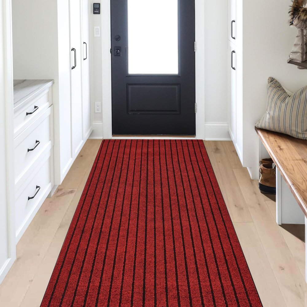 ANTPOP Runner Rug 2ft x 61ft Outdoor Indoor Runner Rugs with Rubber Backing Washable Rug Runner Carpet for Hallway Entryway Kitchen Bathroom Laundry Room Balcony Garage Patio