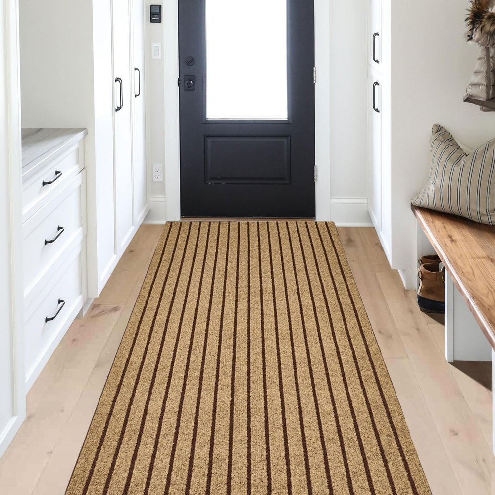 ANTPOP Runner Rug 4ft x 52ft Outdoor Indoor Runner Rugs with Rubber Backing Washable Rug Runner Carpet for Hallway Entryway Kitchen Bathroom Laundry Room Balcony Garage Patio