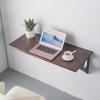 FOF FRIEND OF FAMILY Industrial Rustic Wall Mounted Table, Dining Table Desk, Soild Pine Wood Wall Mounted Bar Tables (Walnut Color, 40" X 18") view 2