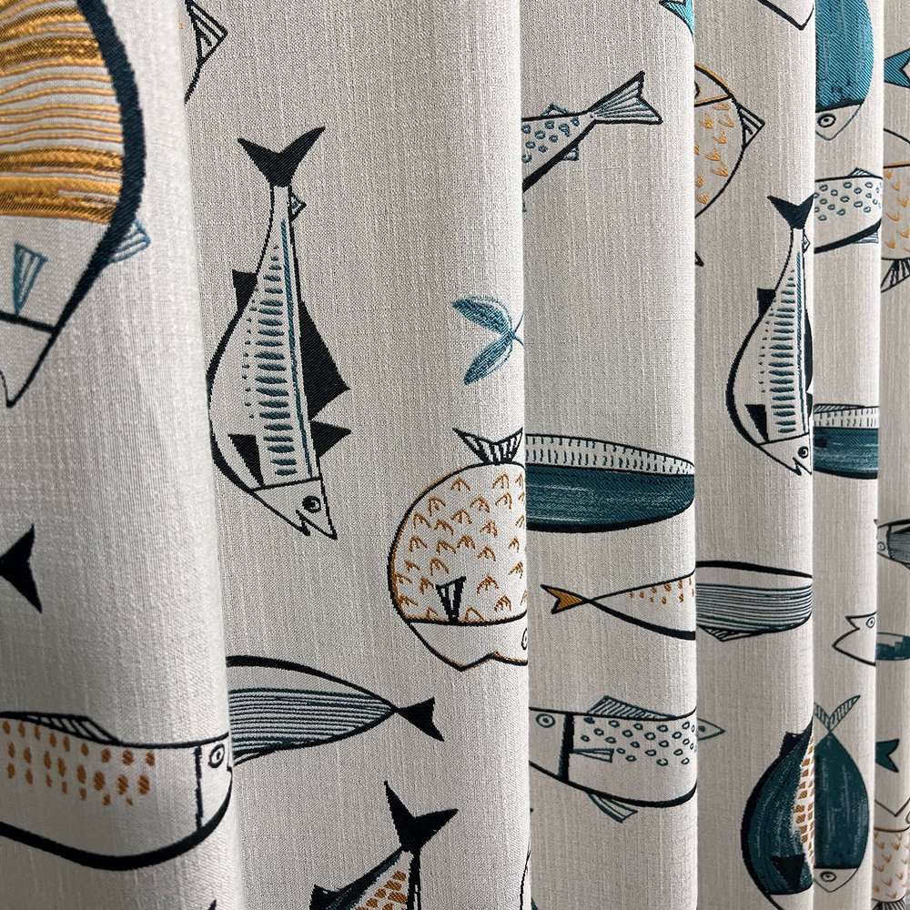 ILUOGUDU White Curtains for Bedroom Kids Curtain Geometric Semi Blackout Window Curtains Nursery Curtain 63 inches Length Linen Darkening Curtains 1 panel (Pinch Pleated Curtains, 63" W x 63" L)