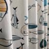 ILUOGUDU White Curtains for Bedroom Kids Curtain Geometric Semi Blackout Window Curtains Nursery Curtain 63 inches Length Linen Darkening Curtains 1 panel (Pinch Pleated Curtains, 63" W x 63" L) view 1