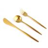 Gugrida Matte Finish Gold Cake Fork Salad Forks Mini Forks, Round Handle 18/10 Stainless Steel Matte Flatware Cutlery Set for 20, 5.31-Inch view 4