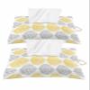 Yellow and Grey Leaf Texture Tissue Box Cover, Car Tissue Holder with Hanging, Abstract Art Leaves Toilet Tissue Holder for Bathroom Office Desk, Reusable Travel Tissue Box Holder 2PCS view 1
