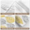 Yellow and Grey Leaf Texture Tissue Box Cover, Car Tissue Holder with Hanging, Abstract Art Leaves Toilet Tissue Holder for Bathroom Office Desk, Reusable Travel Tissue Box Holder 2PCS view 4