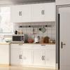 AIEGLE Large Kitchen Pantry Cabinet Set with Wall Mounted Storage Sideboard, Freestanding Wall Storage Cabinet with Shelves, 8 Doors & 2 Drawers, Utility Console Dining Cupboard, White 63" W view 1