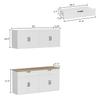 AIEGLE Large Kitchen Pantry Cabinet Set with Wall Mounted Storage Sideboard, Freestanding Wall Storage Cabinet with Shelves, 8 Doors & 2 Drawers, Utility Console Dining Cupboard, White 63" W view 2