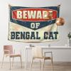 CakJuice Tapestries for Bedroom Beware of Bengal Cat Tapestry Bedroom Accessories Kawaii Room Decor (Size : 100X150CM) view 1
