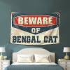 CakJuice Tapestries for Bedroom Beware of Bengal Cat Tapestry Bedroom Accessories Kawaii Room Decor (Size : 100X150CM) view 3