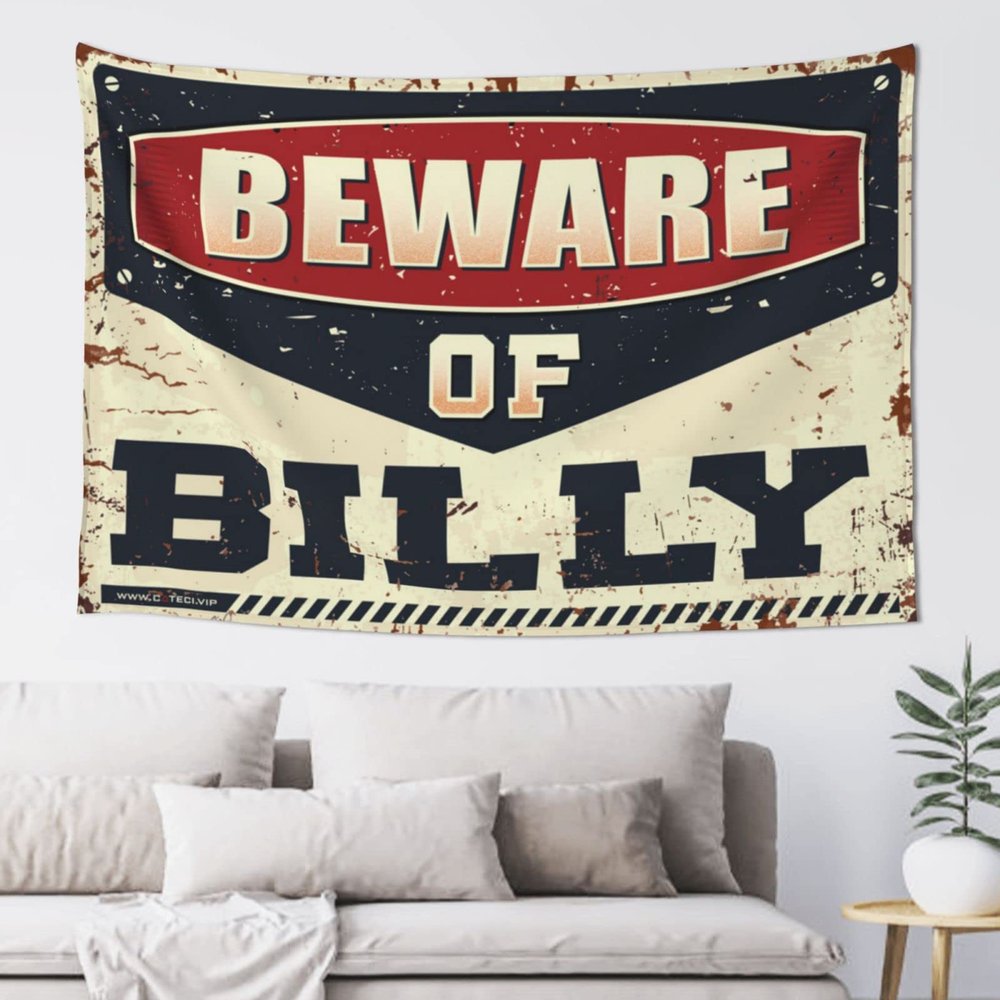Tapestry Wall Art Beware of Billy Tapestry Tapsterys Wall Tapsterys Wall (Size : 75X100CM)