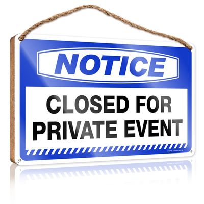 CakJuice Wood Signs Decor Notice Closed for Private Event Wooden Sign Funny Sign Decor Room Accessories for Men (Size : 20X30CM)