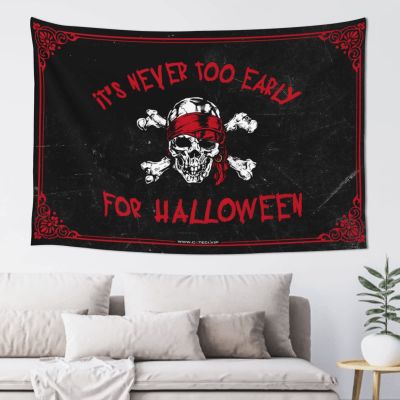 CakJuice Funny Sogns It's Never Too Early for Halloween Tapestry Cave Man Bar Asthetic Bedroom Assecories (Size : 75X100CM)