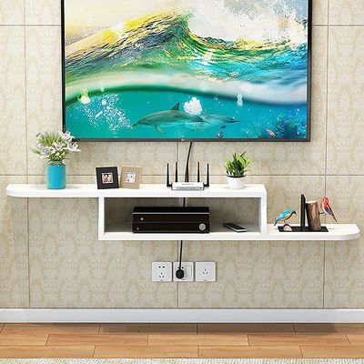 IBOWZ Floating TV Stand Cabinet Wall Hanging Tv Stand,Floating Tv Unit,Wall-Mounted Tv Cabinet for Router Shelf DVD Set-Top Box Storage