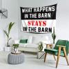 CakJuice Funny Sogns What Happens in The Barn Stays in The Barn Tapestry Cave Man Bar Asthetic Bedroom Assecories (Size : 100X150CM) view 2