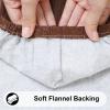 Smiry Rectangle Tablecloth, Elastic Fitted Flannel Backed Vinyl Tablecloths for 6ft Folding Tables, Waterproof Wipeable Table Covers for Indoor, Outdoor, Picnic and Camping (Coffee, 30"x72") view 4