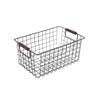 CALLARON Desktop Storage Basket Wrought Iron Decorative Wire Baskets for Home Books Snacks Organizer view 1