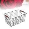CALLARON Desktop Storage Basket Wrought Iron Decorative Wire Baskets for Home Books Snacks Organizer view 4