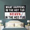 CakJuice Funny Sogns What Happens in The Hot Tub Stays in The Hot Tub Tapestry Cave Man Bar Asthetic Bedroom Assecories (Size : 100X150CM) view 3