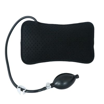 Wokyo Inflatable Lumbar Support Pillow Air Inflatable Back Pillow Support Back Cushion with Handpump for Travel Flying Car Home Office (Black)