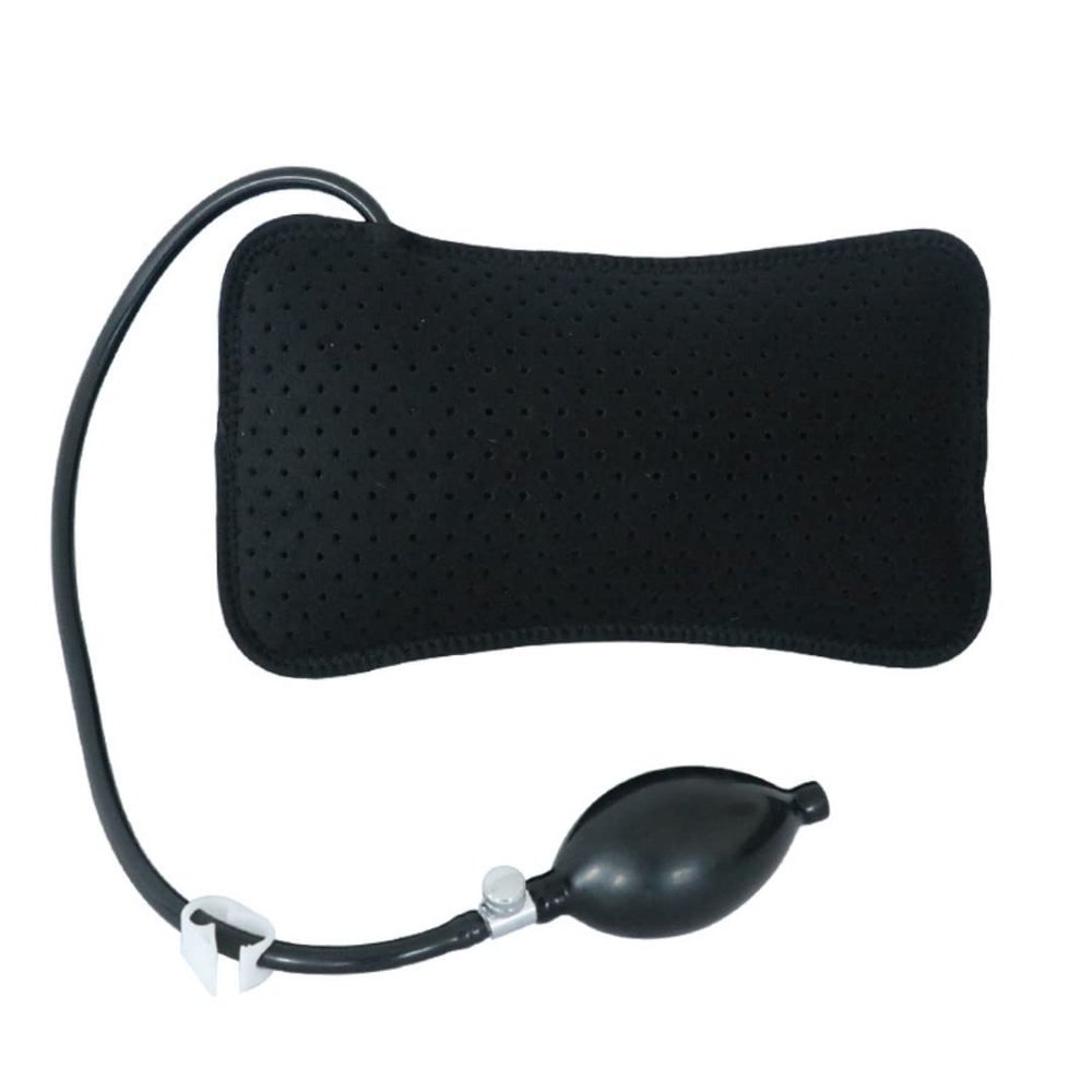 Wokyo Inflatable Lumbar Support Pillow Air Inflatable Back Pillow Support Back Cushion with Handpump for Travel Flying Car Home Office (Black)