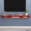 IBOWZ Floating TV Stand Cabinet Floating Shelf for Tv Components Wood Tv Stand Wall Mounted Media Console Entertainment Center Unit for Cable Boxes view 3