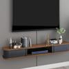 IBOWZ Floating TV Stand Cabinet Floating Tv Cabinet,with Sliding Doors on Both Sides Wall-Mounted Tv Stand with Cable Hole,Suitable for Storouter Set-Top Box DVD Player view 2