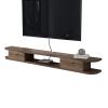 IBOWZ Floating TV Stand Cabinet Wall Mounted Tv Unit Floating Tv Stand,Wall Mounted Entertainment Center,Floating Storage Shelves Tv Wall Shelf view 2
