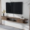 IBOWZ Floating TV Stand Cabinet Wall Mounted Tv Unit Floating Tv Stand,Wall Mounted Entertainment Center,Floating Storage Shelves Tv Wall Shelf view 3