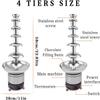 EAGLEG Chocolate Fountain Machine, 4/5/6/7 Tiers Commercial Chocolate Fondue Waterfall with Temperature Control, Sauce Heater for Party Restaurant Wedding Buffet Equipment,6Tier view 3