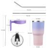BJPKPK 30 oz Tumbler With Handle And Straw Stainless Steel Travel Mug Insulated Tumbler Cups With Lids,Pastel Sunset view 3