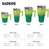 BJPKPK 40 oz Tumbler With Handle Insulated Tumbler With Lid And Straw Stainless Steel Travel Mug Coffee Cups,Bamboo Grove view 4