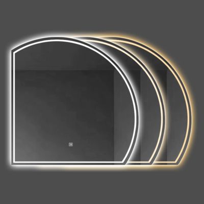 LED Bathroom Mirror 50cm/60cm/70cm/80cm, Frameless Wall Mounted Mirror, Bedroom Personalized Shaped Vanity Mirror, Makeup Mirror Sensor Touch Control, IP44 Waterproof (Size : 70cm)