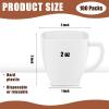 Amyhill 100 Pcs Disposable Tea Cups Mini Plastic Tea Cup Bulk with Handle Hard Plastic Coffee Mug Disposable Square Espresso Mug for Party Catering (White) view 2
