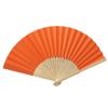 80PCS Orange Personalized Folding Hand Fans Bulk Customized Hand-held Paper Fans for Birthday Party, Wedding and Home Decoration Personalized Custom Hand-held Fans for Guests view 2